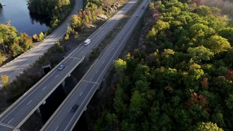 Aerial highway Stock Footage 255146455