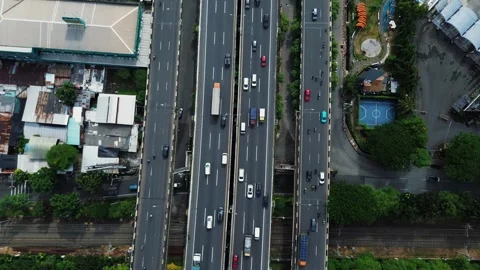 Aerial Highway Traffic Timelapse Stock Footage 297899580