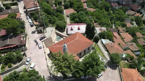 Aerial historical mosque Stock Footage 201483818