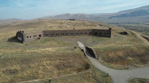 Aerial historical redoubt Stock Footage 258282510
