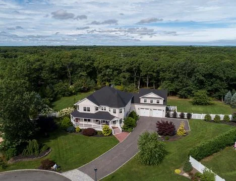 Aerial house Stock Photos