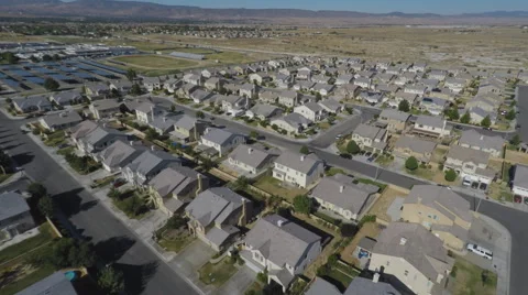 Aerial housing track flat Stock Footage 56164460