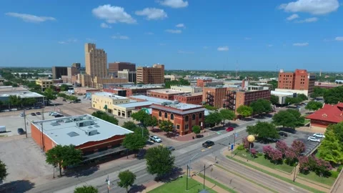 Aerial Hovering View of Down town Abilene, Tx 스톡 동영상 171883532