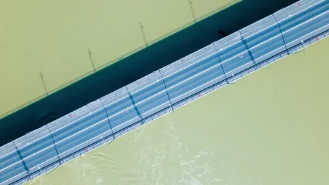 Aerial hyper lapse: falling from the sky space smash on the highway with Stock Footage 137504008