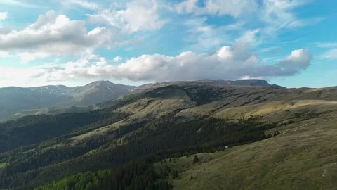 Aerial hyper lapse of mountain landscape in the summer season Stock Footage 280331869