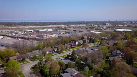 Aerial hyper-lapse over a suburban area. Stock Footage 131002844