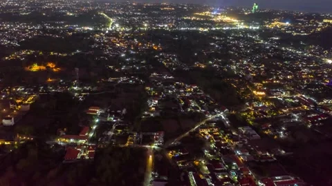 Aerial Hyperlapse Of Bali Island At Night,Java Island,Indonesia.Timelapse. Stock Footage 164917070