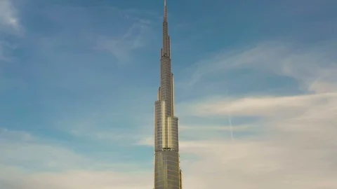 Aerial hyperlapse of burj khalifa skyscraper, Dubai, U.A.E. Stock Footage 103058831