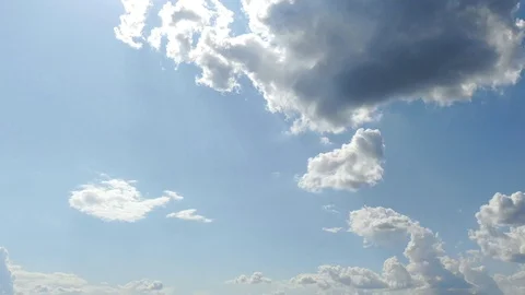 Aerial Hyperlapse of Clouds on a Sunny Day Stock Footage 115599097