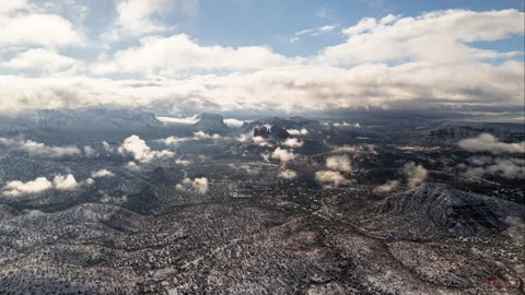 Aerial hyperlapse of epic winter landscape in Sedona, Arizona, USA Stock-Footage 305886244