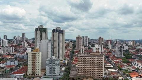 Aerial hyperlapse flying over buildings Stock Footage 321791465