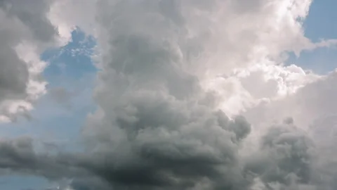 Aerial hyperlapse of fresh mountain nature and clouds formation Stock Footage 134812902