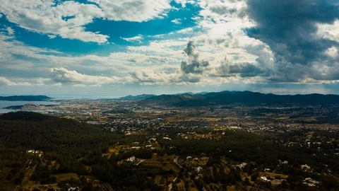Aerial hyperlapse in Ibiza Spain Stock Footage 109542259