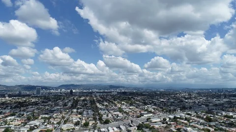 Aerial hyperlapse over large city. Stock Footage 129797578