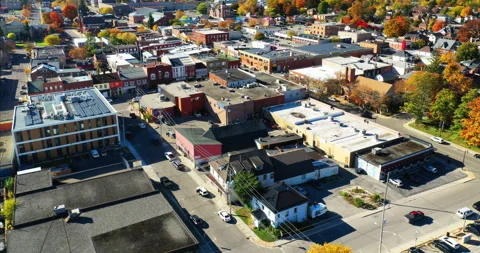 Aerial hyperlapse scene of Simcoe, Ontario, Canada, exclusive 4K Stock Footage 255592147