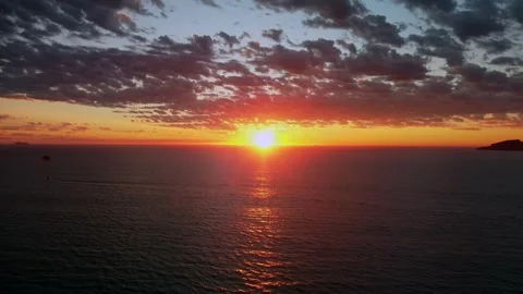 Aerial Hyperlapse of the Sunset in Mazatlán, Sinaloa, Mexico Stock Footage 314294625