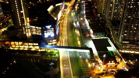 Aerial hyperlapse of traffice Stock Footage 154616348