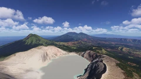 Aerial of Ijen Crater in East Java. Indonesia 库存影片 328916660