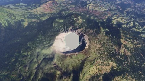 Aerial of Ijen Crater in East Java. Indonesia 库存影片 328916832