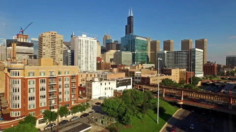 Aerial Illinois Chicago Stock Footage