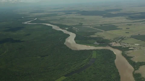 Aerial Image of the Amazon River Stock Footage 28830684