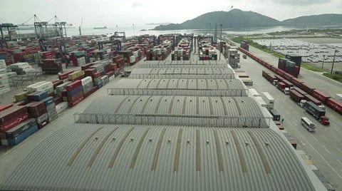Aerial Image of a Port #1 Vídeo Stock 40803203