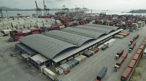 Aerial Image of a Port #12 Vídeo Stock 40879935