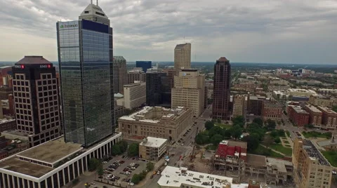 Aerial Indiana Indianapolis Stock Footage