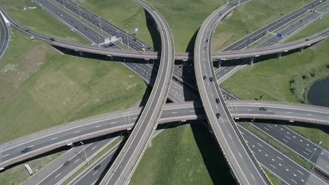 Aerial Intersection Stock Footage 78106331