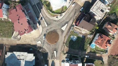 Aerial intersection time lapse Stock Footage 229803541