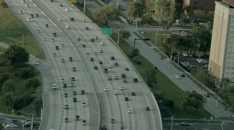 Aerial of Interstate 4 in Central Florida 03 Stock Footage 41642637