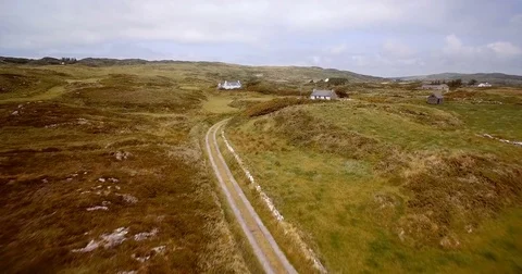 Aerial, Irish Cliffs, County Cork, Ireland Stock Footage