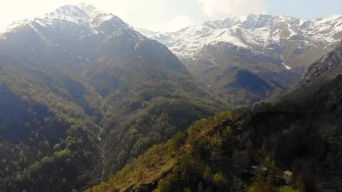 Aerial italian Alps Stock Footage