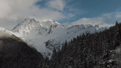 Aerial jagged mountain view - Mt Shuksan - North Cascades Stock-Footage 103175754
