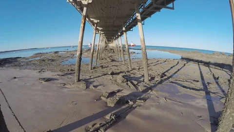 Aerial Jetty/Pier 스톡 동영상 111720532