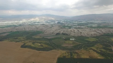 Aerial of Jordan River, a border between Israel and Jordan. DJI-0003-04 스톡 동영상 123746069