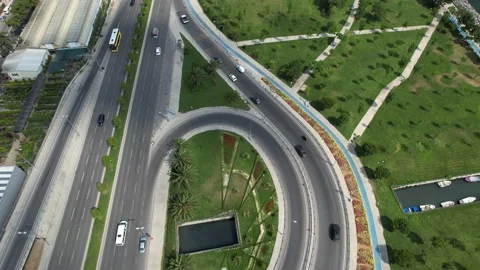 Aerial junction and link road Stock Footage 201432563