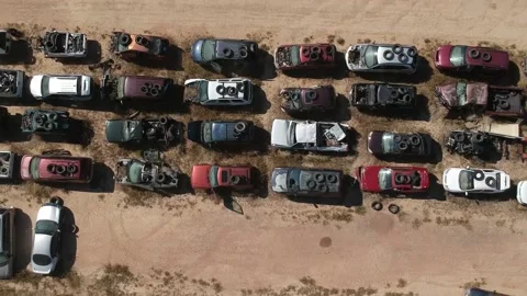 AERIAL JUNKYARD 2 Stock Footage 148161769