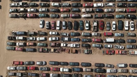 AERIAL JUNKYARD 3 Stock Footage 148162027