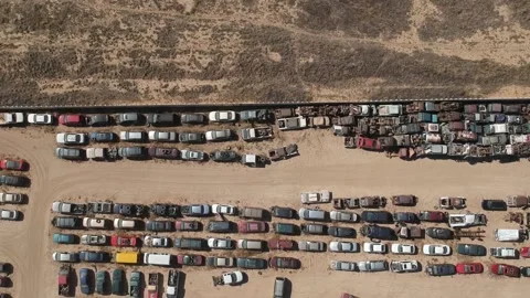 AERIAL JUNKYARD 4 Stock Footage 148169504