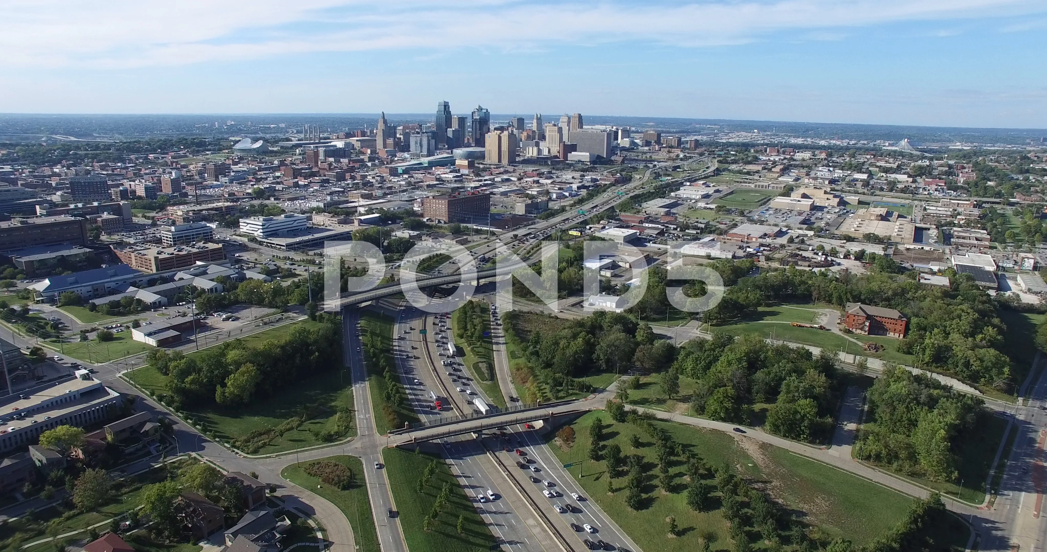 Aerial Kansas City Skyline 4K, Stock Video