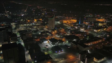 Aerial Kansas Wichita July 2017 Night 4K Inspire 2 Stock Footage