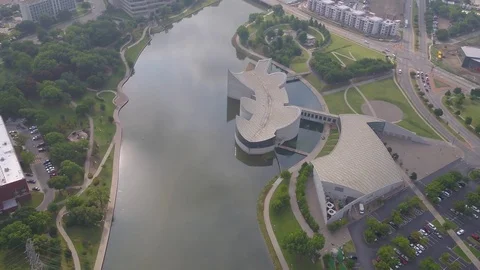 Aerial Kansas Wichita July 2017 Overcast Day 4K Inspire 2 Stock Footage