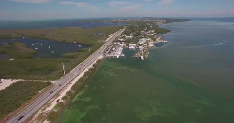 Aerial key west bridge Stock Footage 78679670