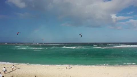 Aerial Kiteboarding Video stock 167167698
