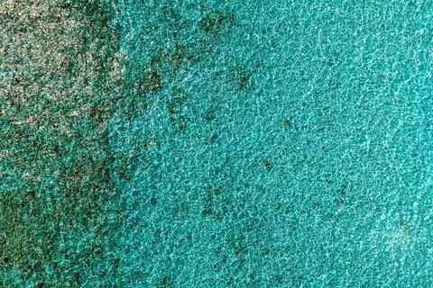 Aerial lagoon and reef patterns near Dhigurah Island, Maldives Stock Photos