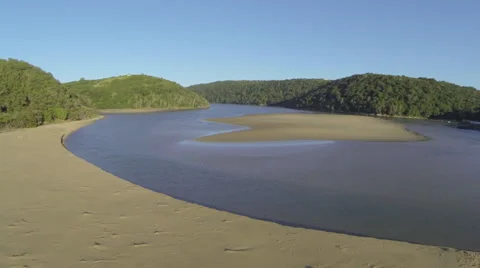 Aerial of Lagoon Stock Footage 67380827