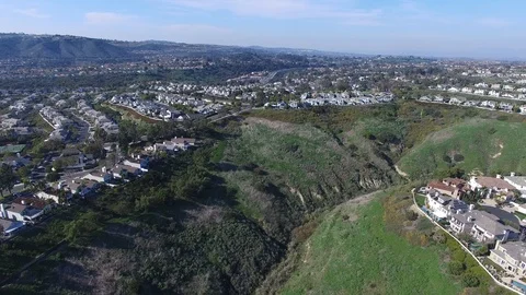 Aerial of Laguna Niguel Orange County California Residential Neighborhood New Stock Footage