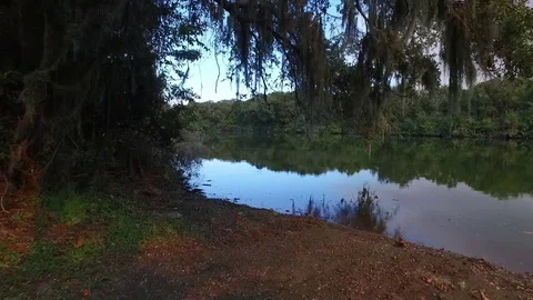 Aerial of Lake Fly-through  Stock Footage 70641903