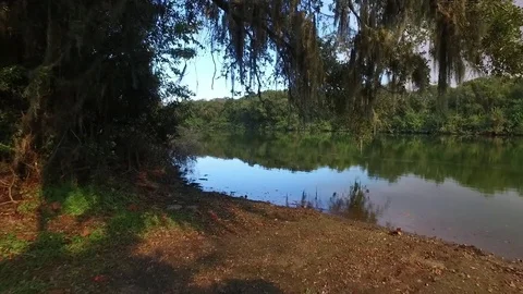 Aerial of Lake Fly-through Stock Footage 70642252